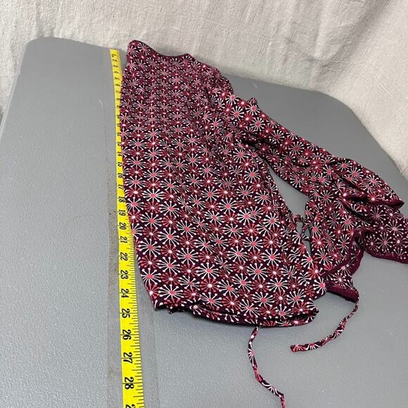 DCC Womens Y2K Babydoll Top Size L Tie Back Flare Sleeve Whimsigoth Fairy Grunge - Picture 8 of 9